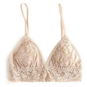 NWT Hanky Panky Lace Triangle Bralette Chai Large
